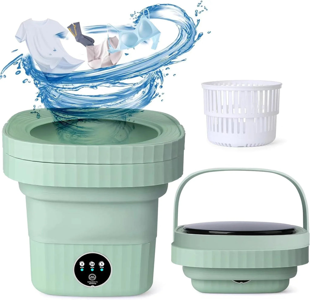 6.5L Portable Foldable Mini Washing Machine with Drain Basket W99741