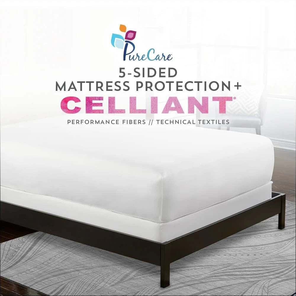 White Twin Mattress Protector Q70092
