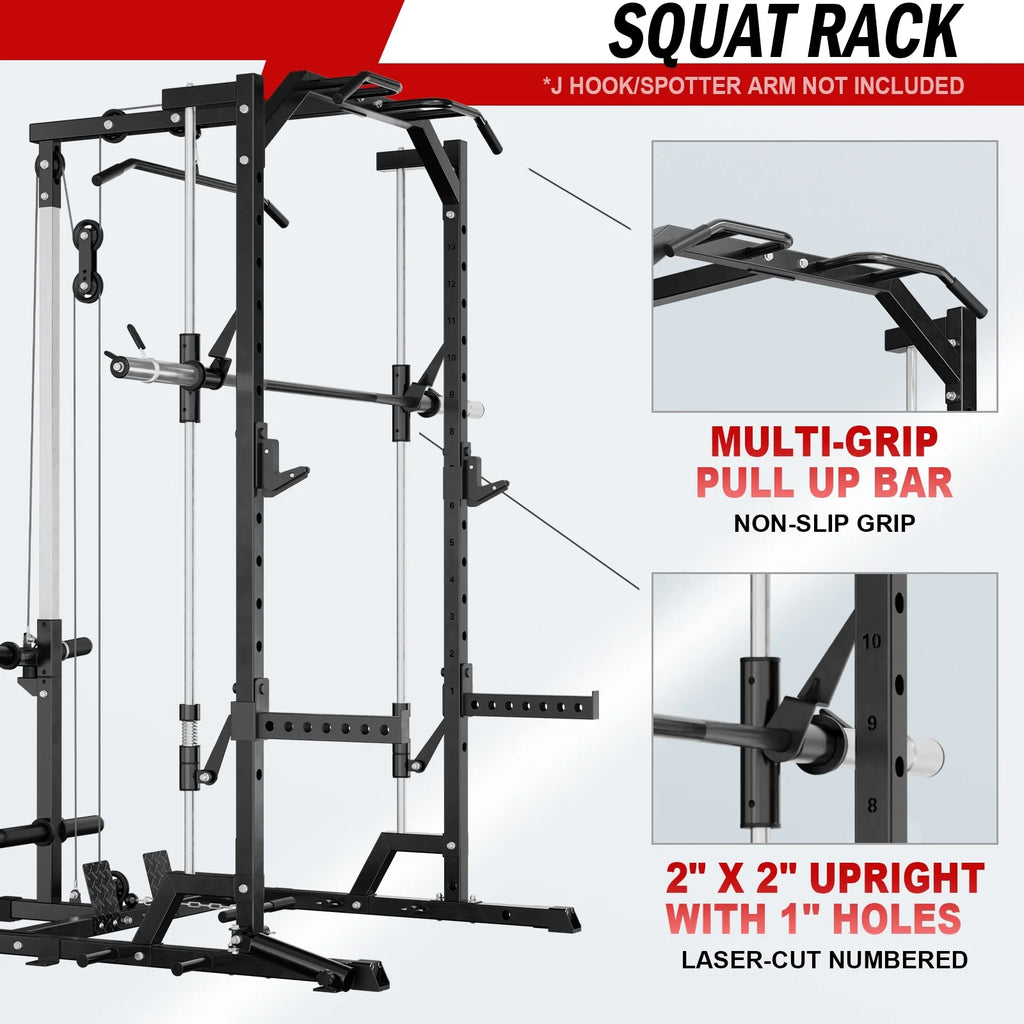 Smith Machine Squat Rack with Lat Pull Down System W64781