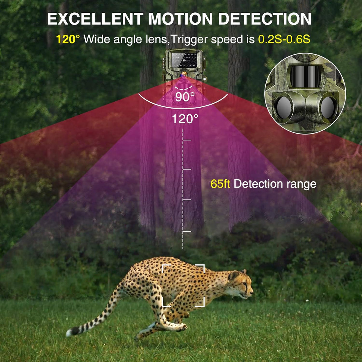 24MP 1080P Night Vision Motion Activated Waterproof Trail Camera O5482