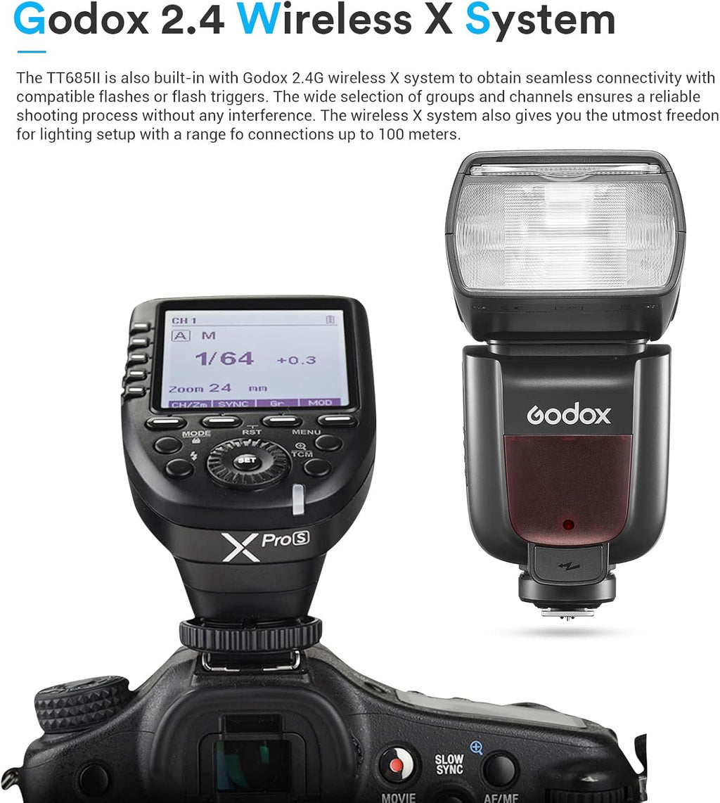 TTL Flash GN60 2.4G Wireless Camera Flash Speedlite R1876