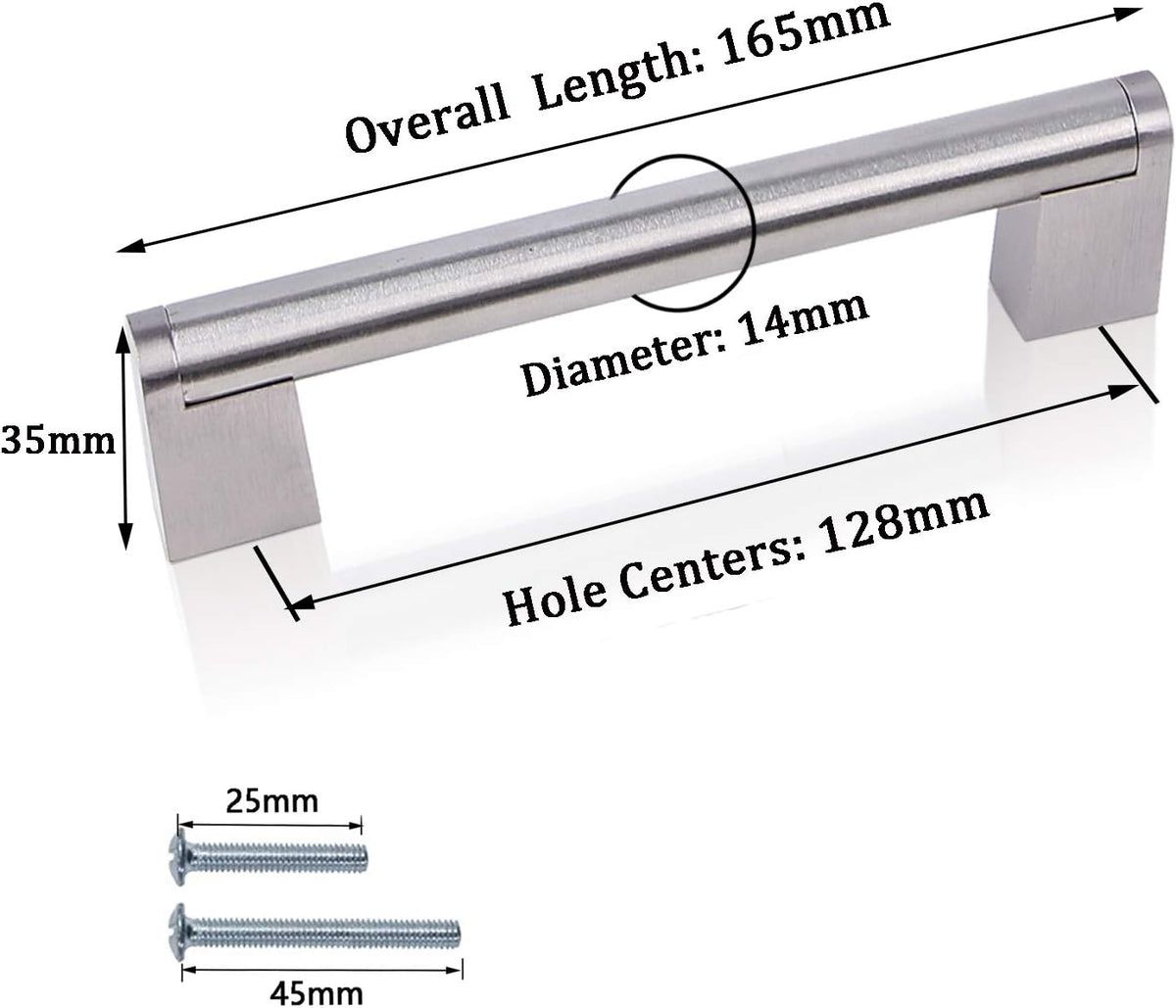 30 Pack Stainless Steel Kitchen Cabinet Handles and Pulls E10170