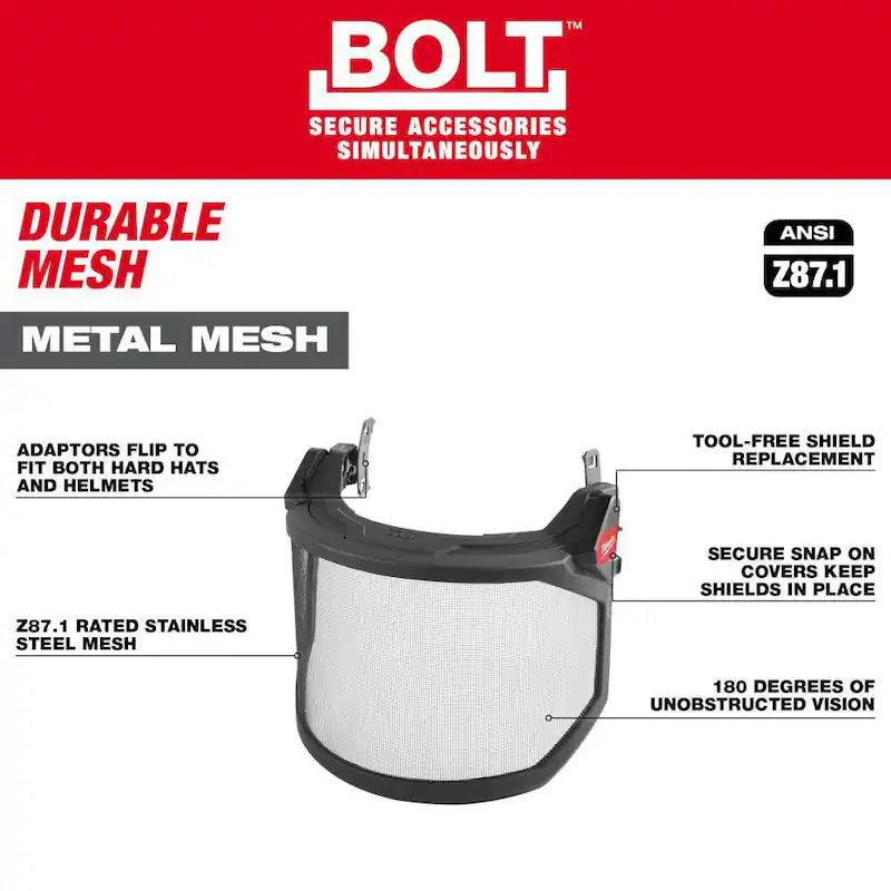 Stainless-Steel Mesh Full Face Shield H8656