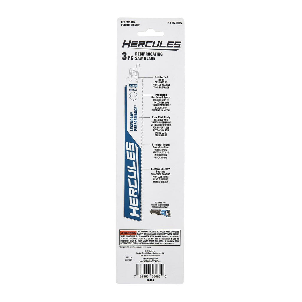 9 in. 14 TPI Bi-Metal Reciprocating Saw Blades 3-Pack Z213