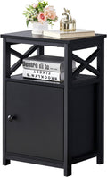 Brown Storage Cabinet and Drawer Nightstand T467