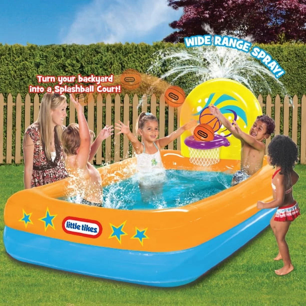 Inflatable Pool with Basketball Hoop and Ball U8896