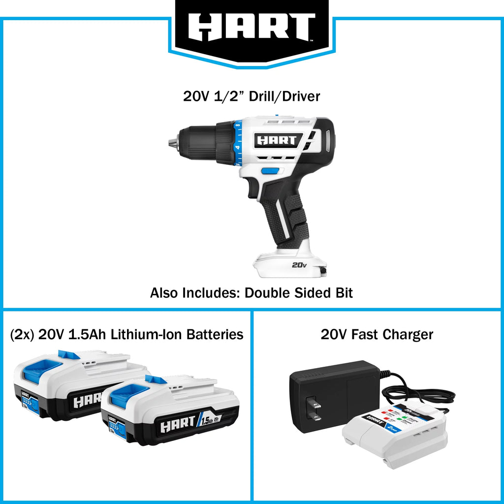 Cordless 1/2-inch Drill/Driver Kit with 2 Batteries R26448
