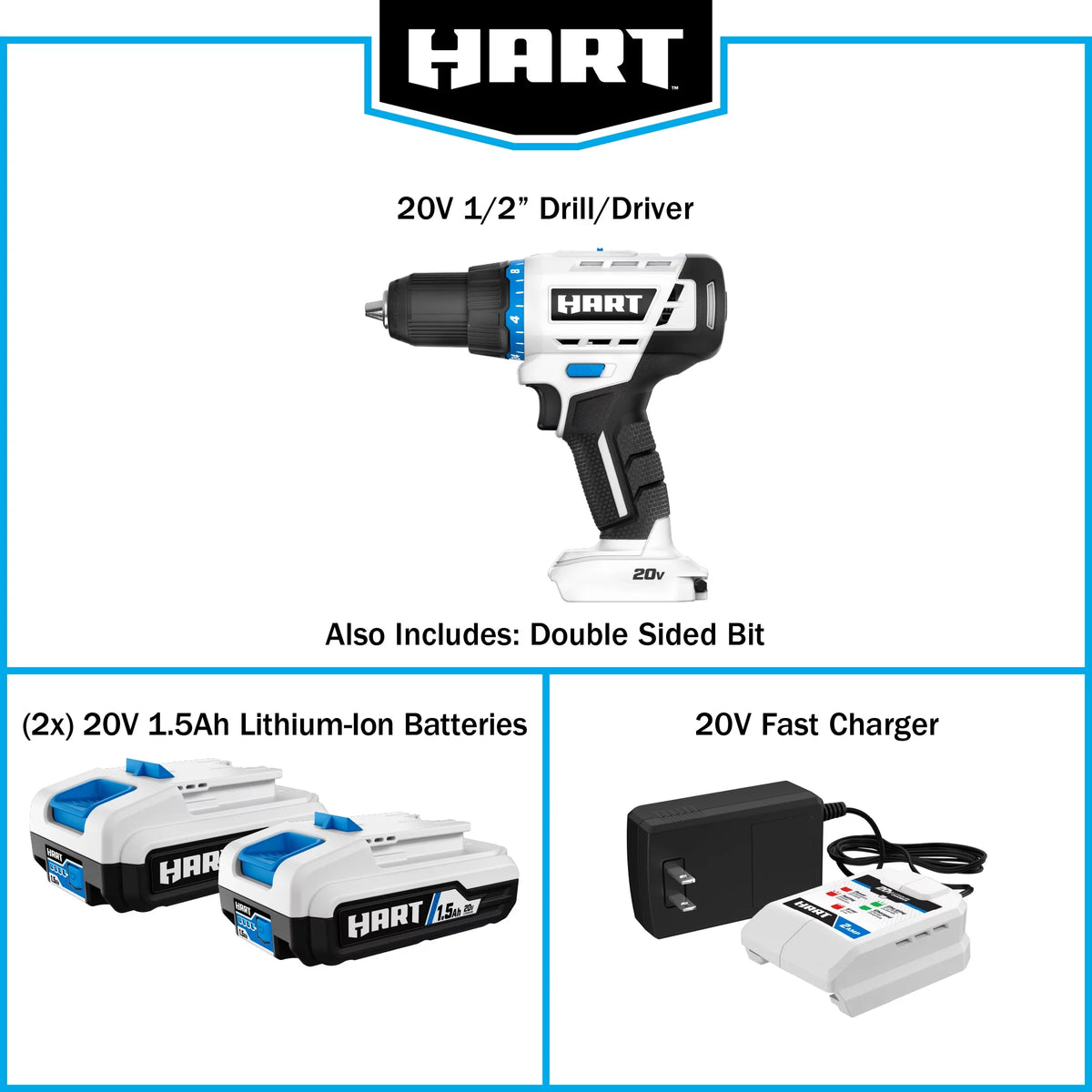 Cordless 1/2-inch Drill/Driver Kit with 2 Batteries R26448