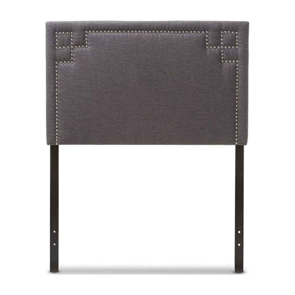 Dark Grey Fabric Upholstered Twin Size Headboard H632767