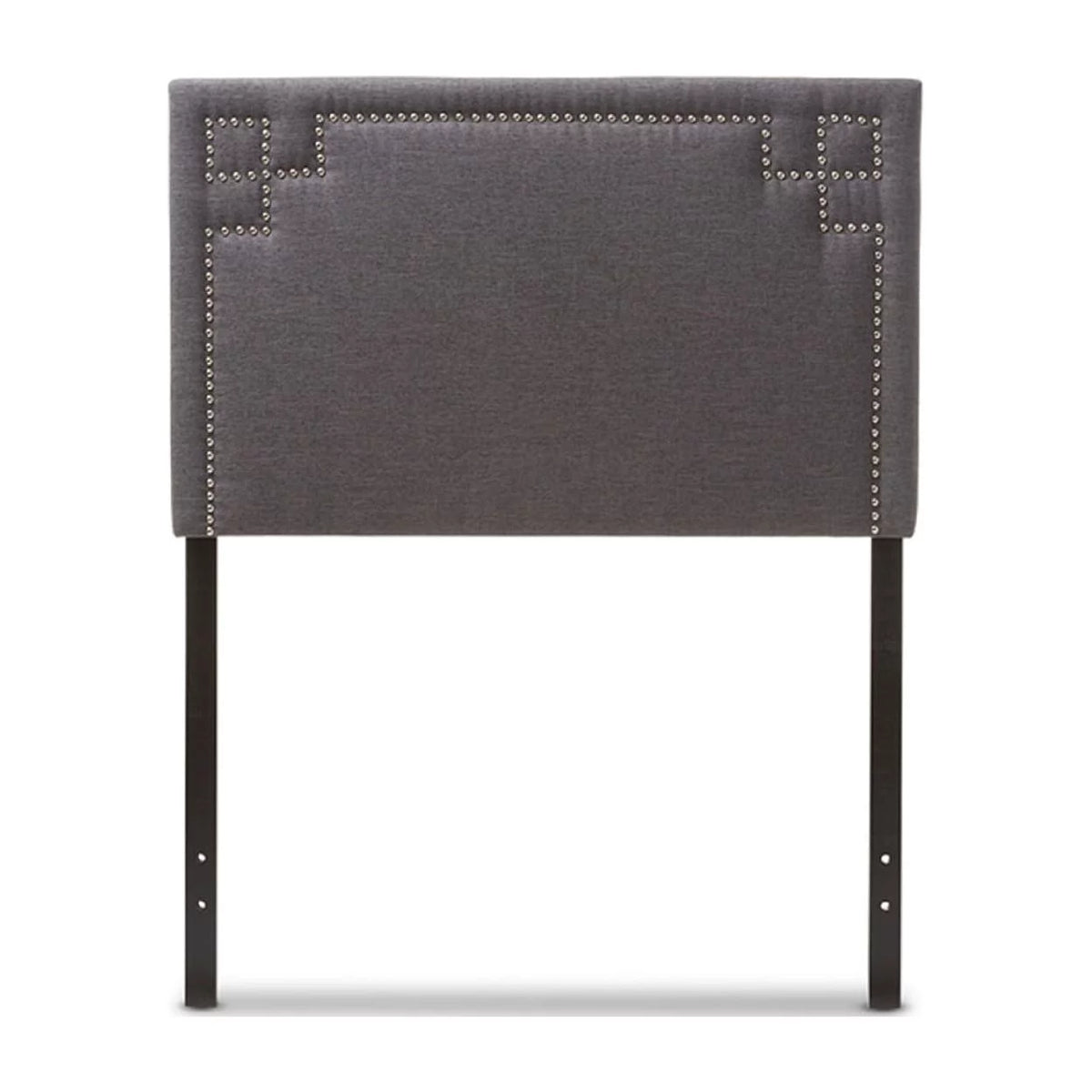 Dark Grey Fabric Upholstered Twin Size Headboard H632767