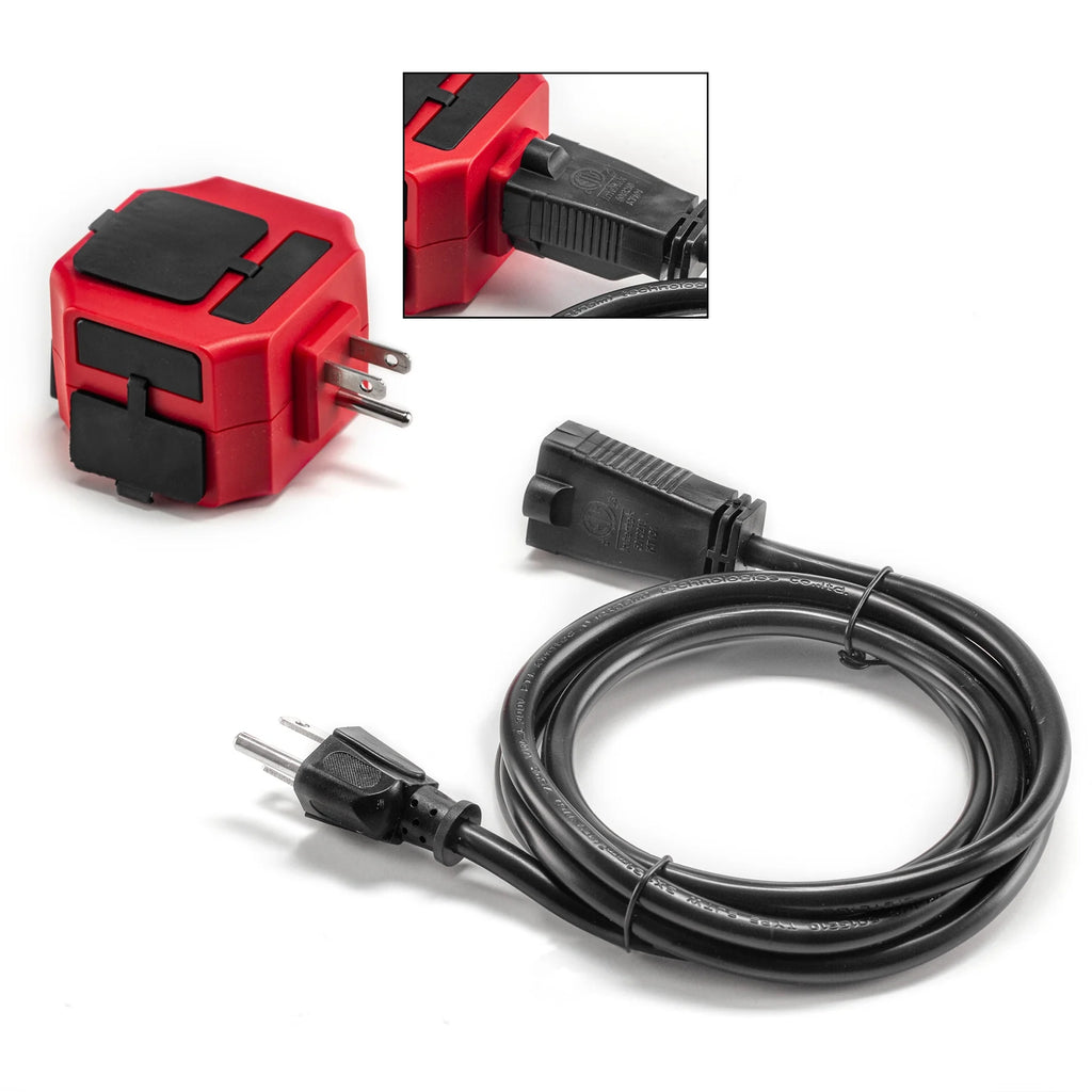 6 Feet 16AWG 3 USB A 1 USB C Power Cord B762