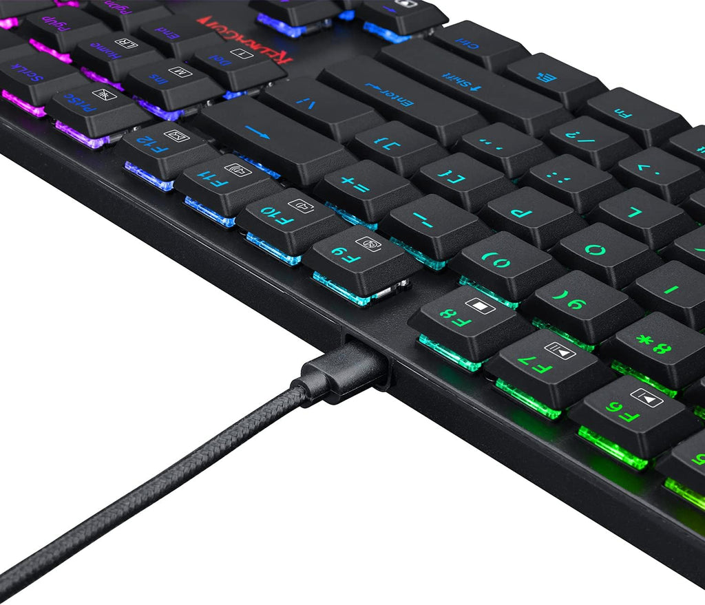 Wireless Bluetooth RGB Backlit Mechanical Gaming Keyboard X754613