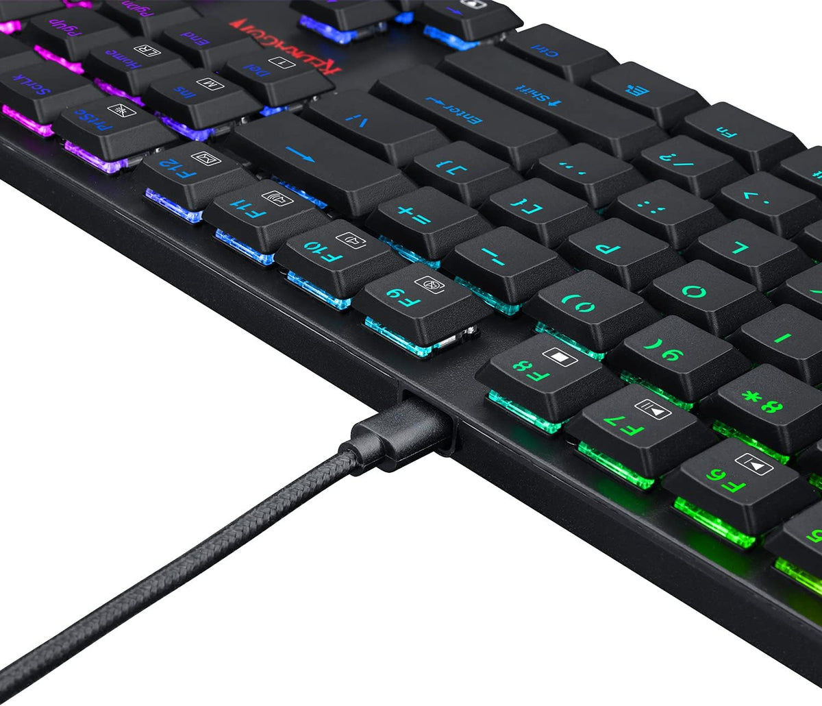 Wireless Bluetooth RGB Backlit Mechanical Gaming Keyboard X754613