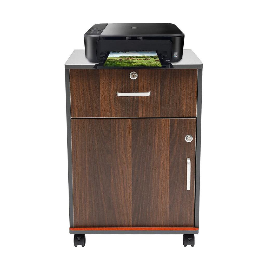 Metal MDF Mobile 1-Drawer File Cabinet with Wheel L1723