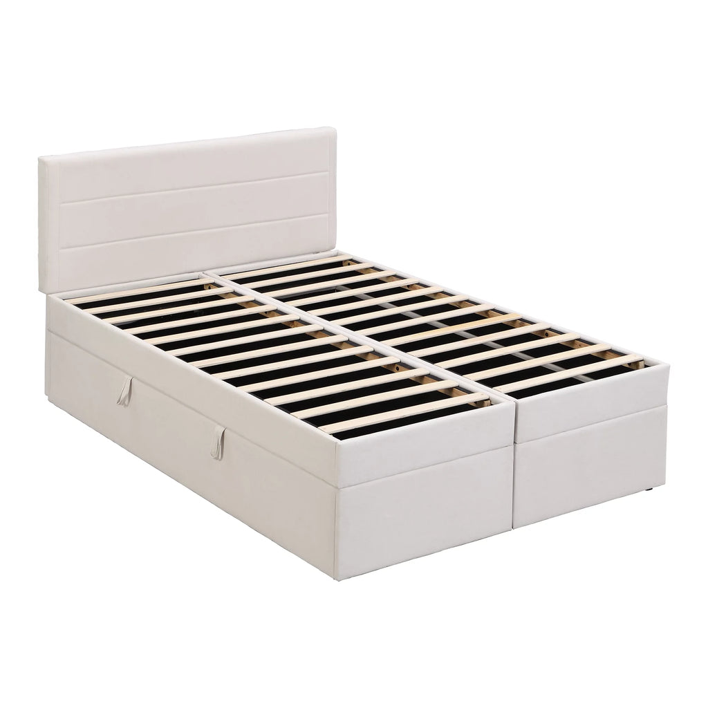 Full Size Lift-up Upholstery Platform Bed with Storage S44035