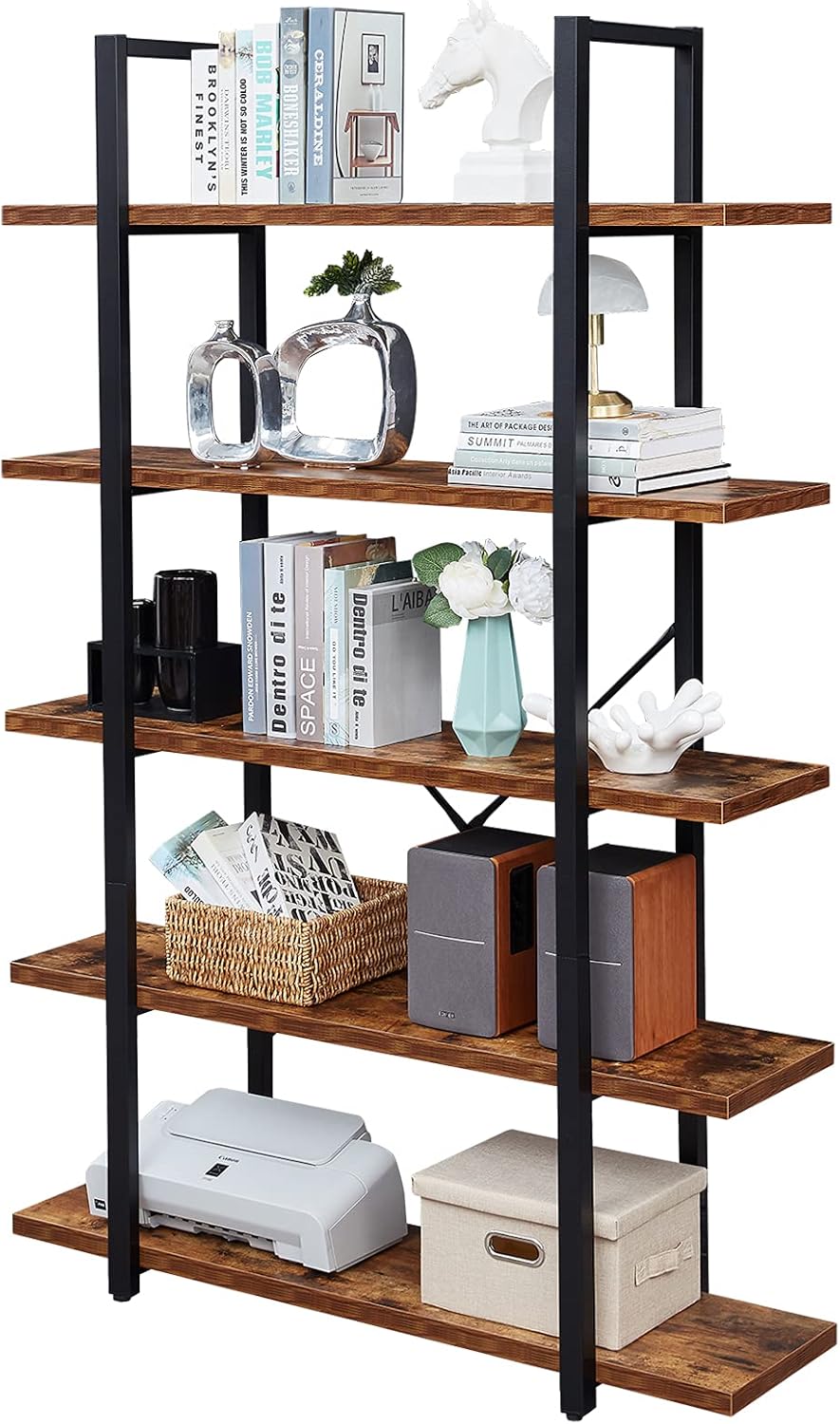 5-Shelf Wood Grain Bookshelf I59632
