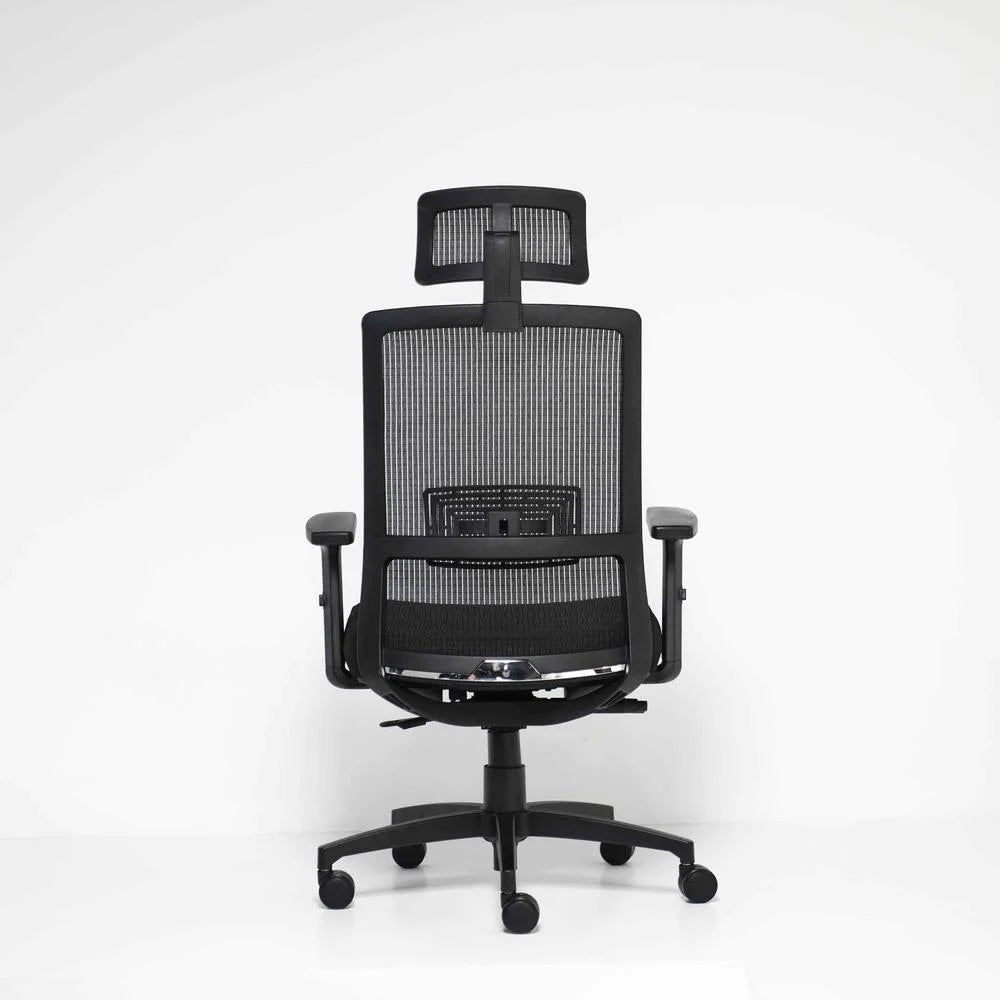 Black Mesh Task Chair with Headrest K4054