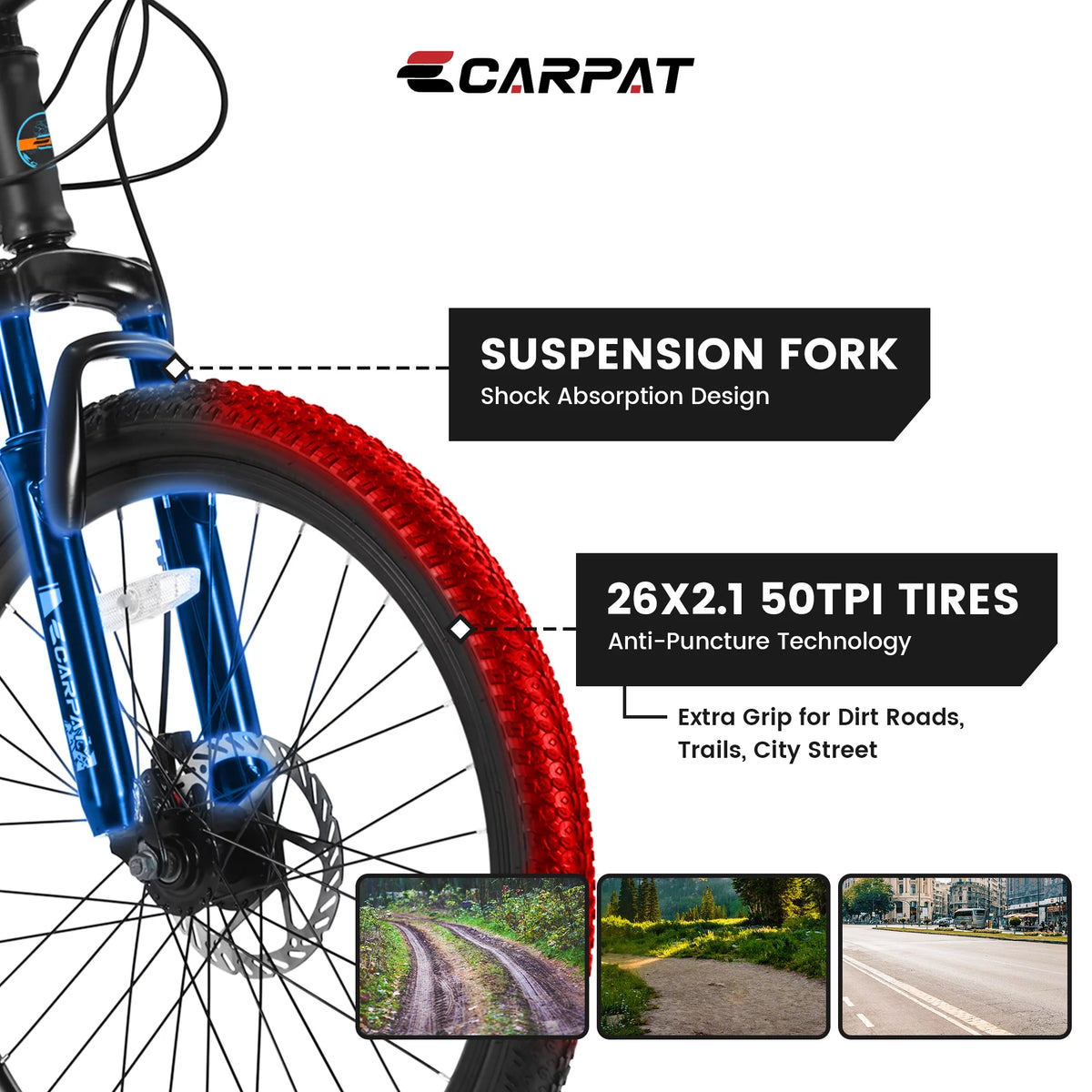 26 Mountain Bike 21 Speeds with Mechanical Disc Brakes P77379