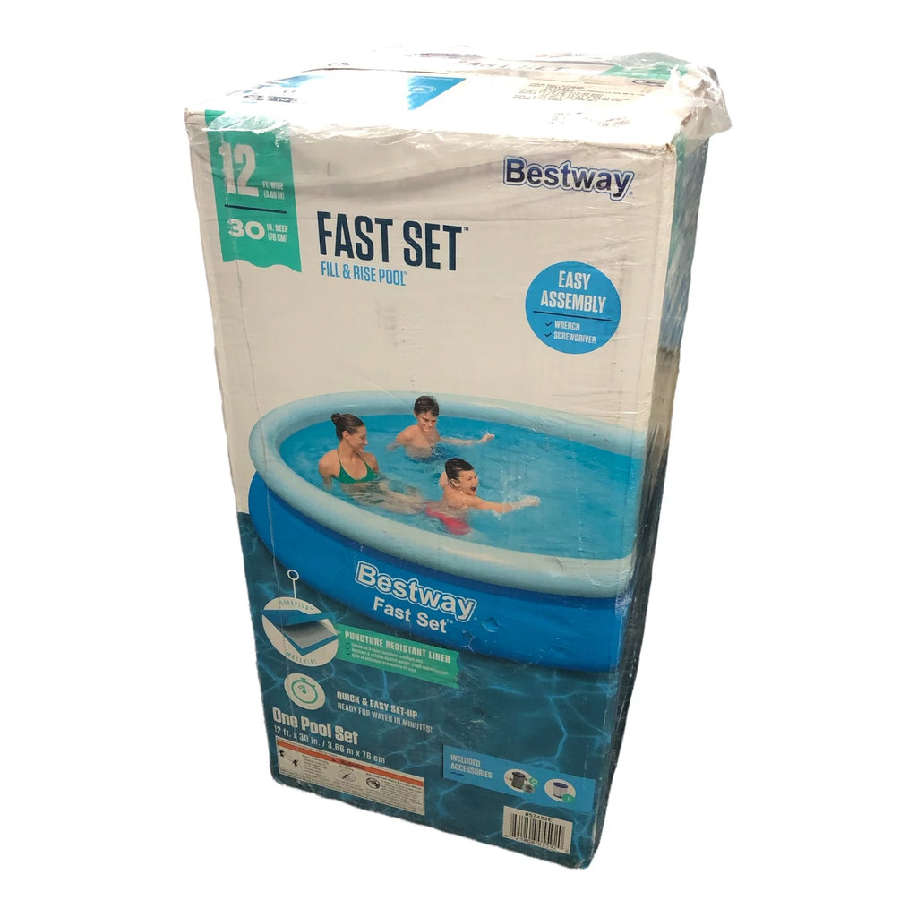 12ft x 30in Round Inflatable Pool Set Z51180