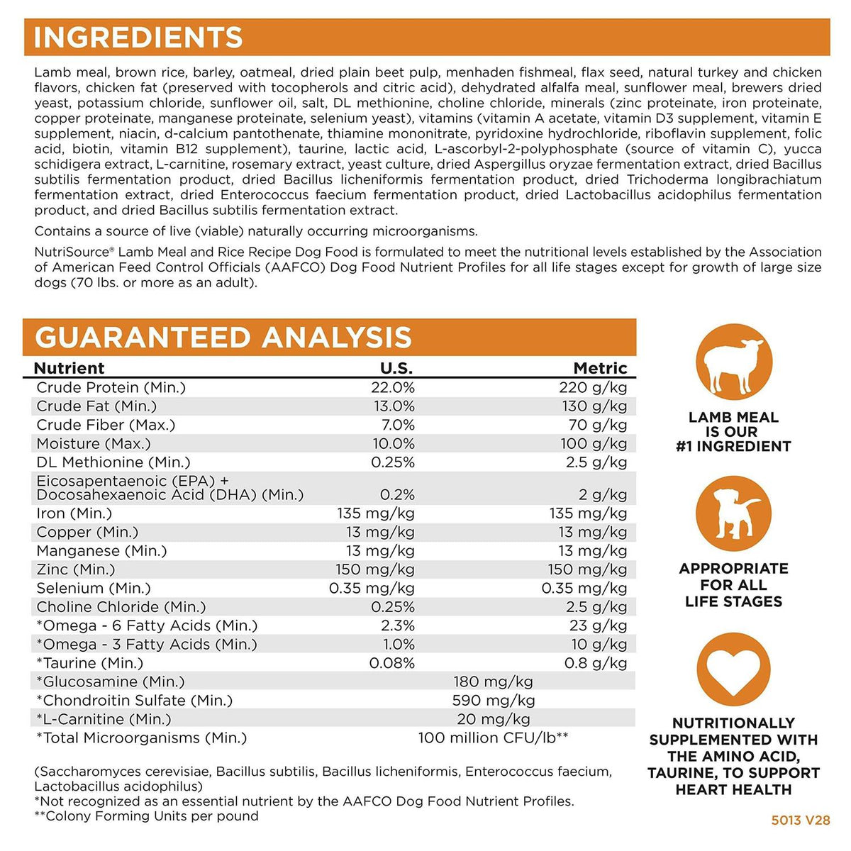 Lamb Rice Dry Dog Food Y96949