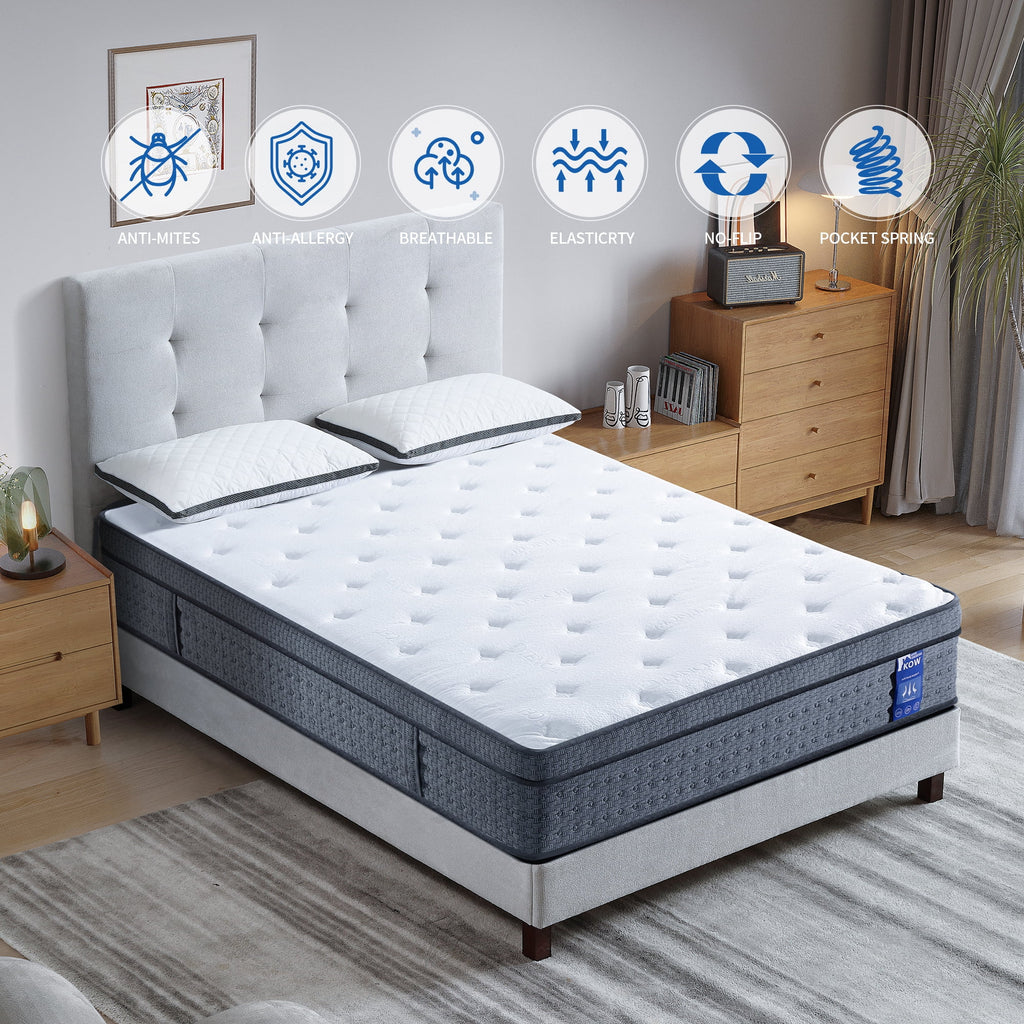 12 inch Full Size Gel Memory Foam Hybrid Mattress W589