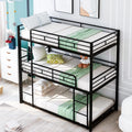 Black Metal Triple Bunk Bed F543