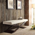 Beige Tufted Upholstered Bench M242694