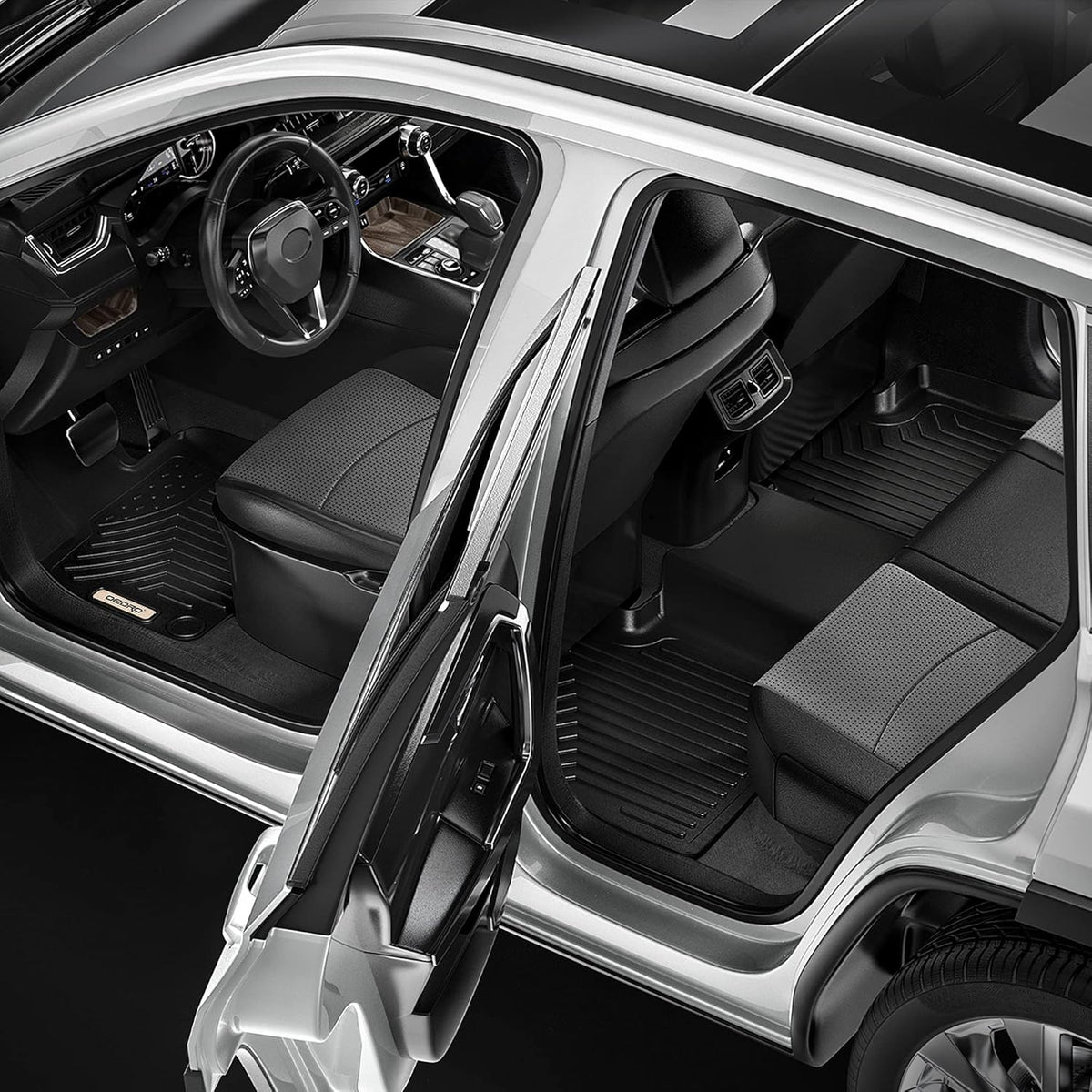 Custom Fit All Weather Front & 2nd Seat Floor Liners V609