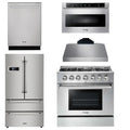 36 Propane Gas Range, Range Hood, Microwave, Refrigerator, Dishwasher U8188