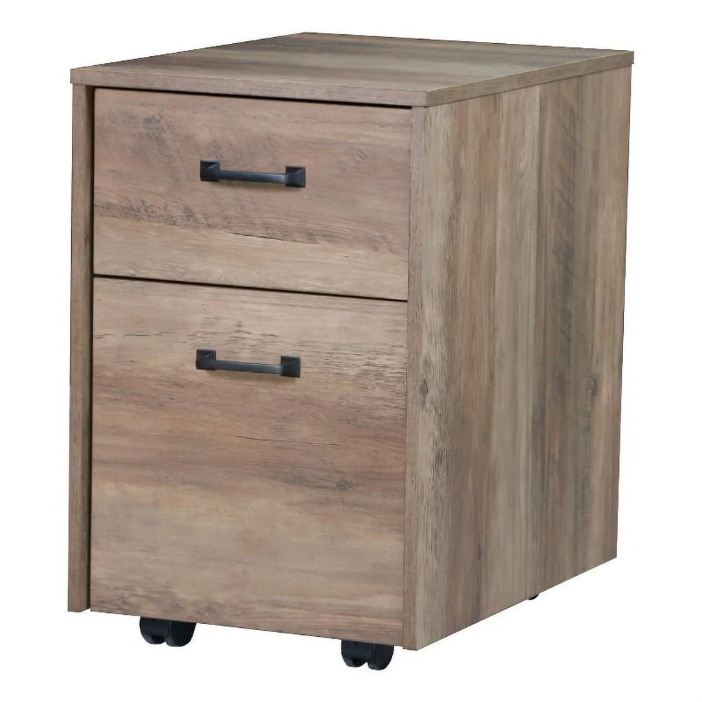 Rustic Oak Finish Mobile File Cabinet G88491