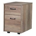 Rustic Oak Finish Mobile File Cabinet G88491