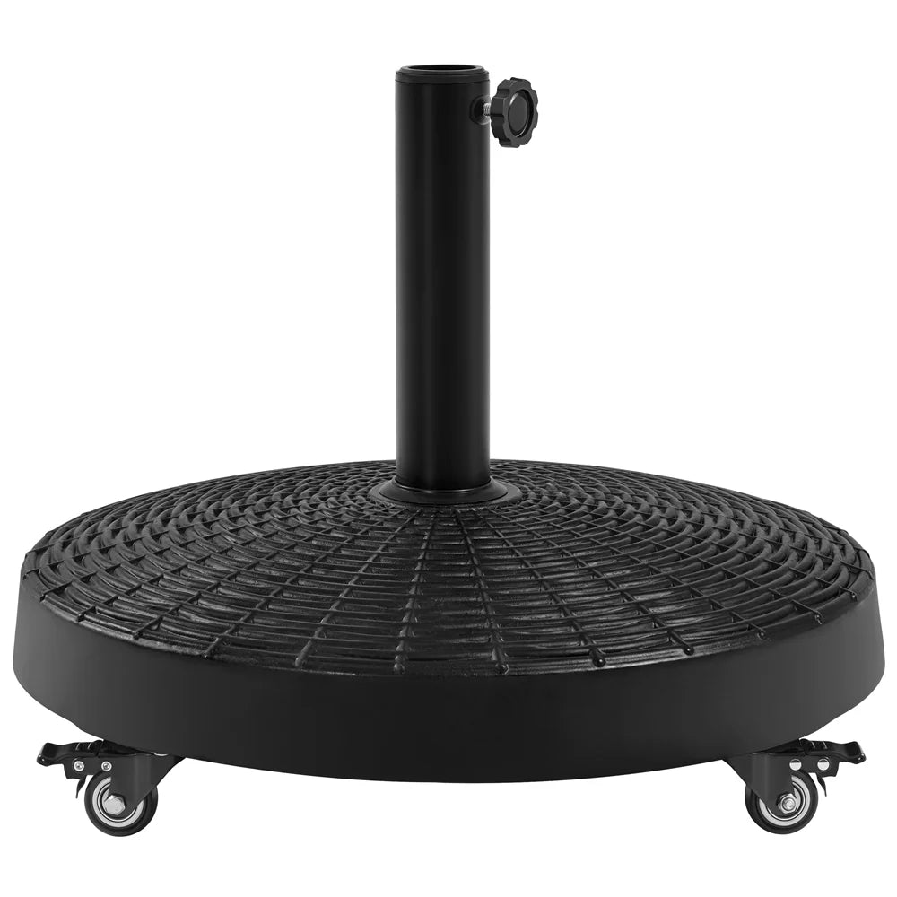 Black Umbrella Base Stand with Wheels B729183