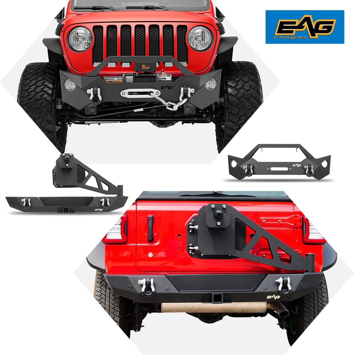 Front and Rear Bumper with Tire Carrier B9737