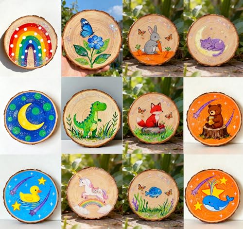 Unfinished Wooden Ornaments 30 Pcs N444458