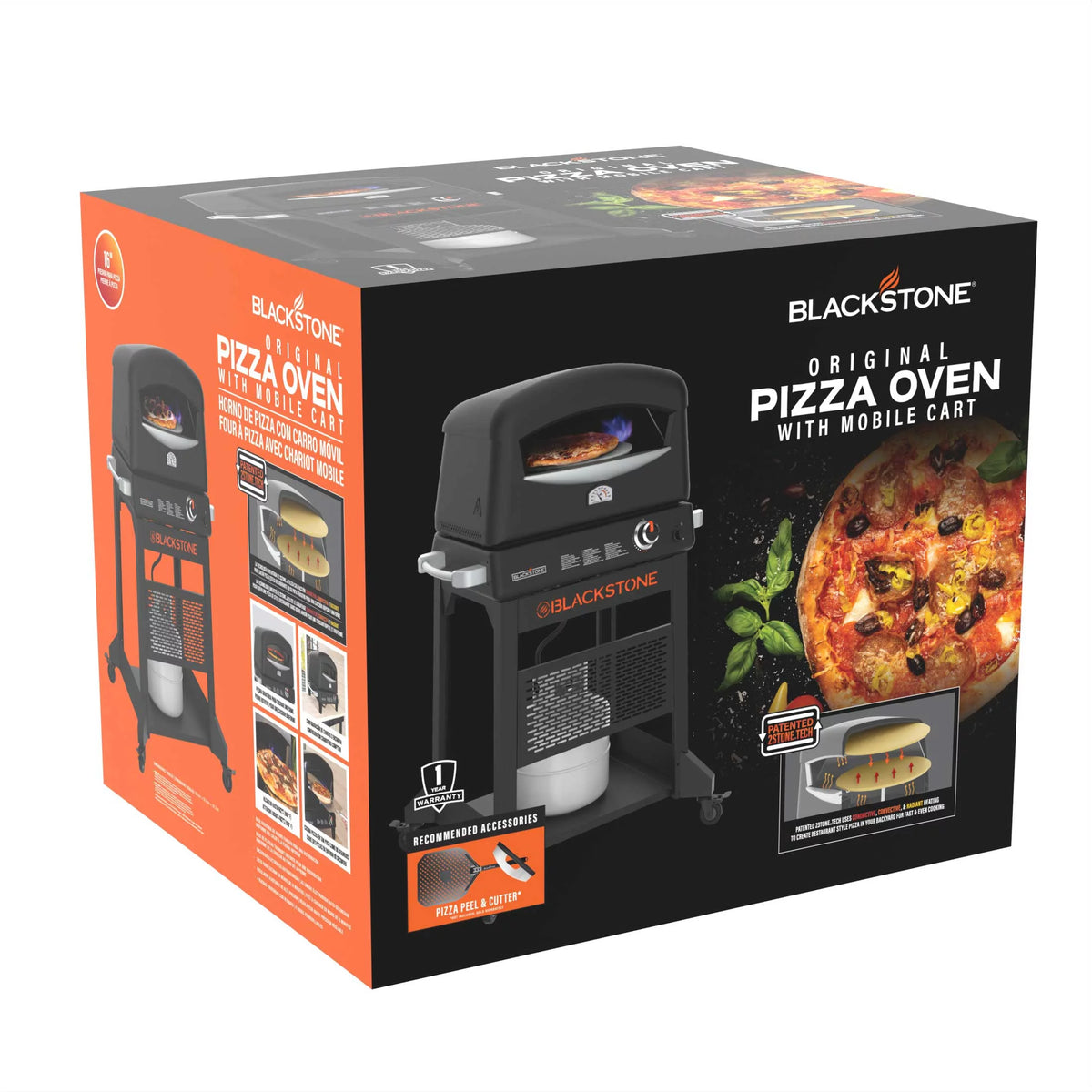 Propane Pizza Oven with Rotating Stone and Mobile Stand D453435