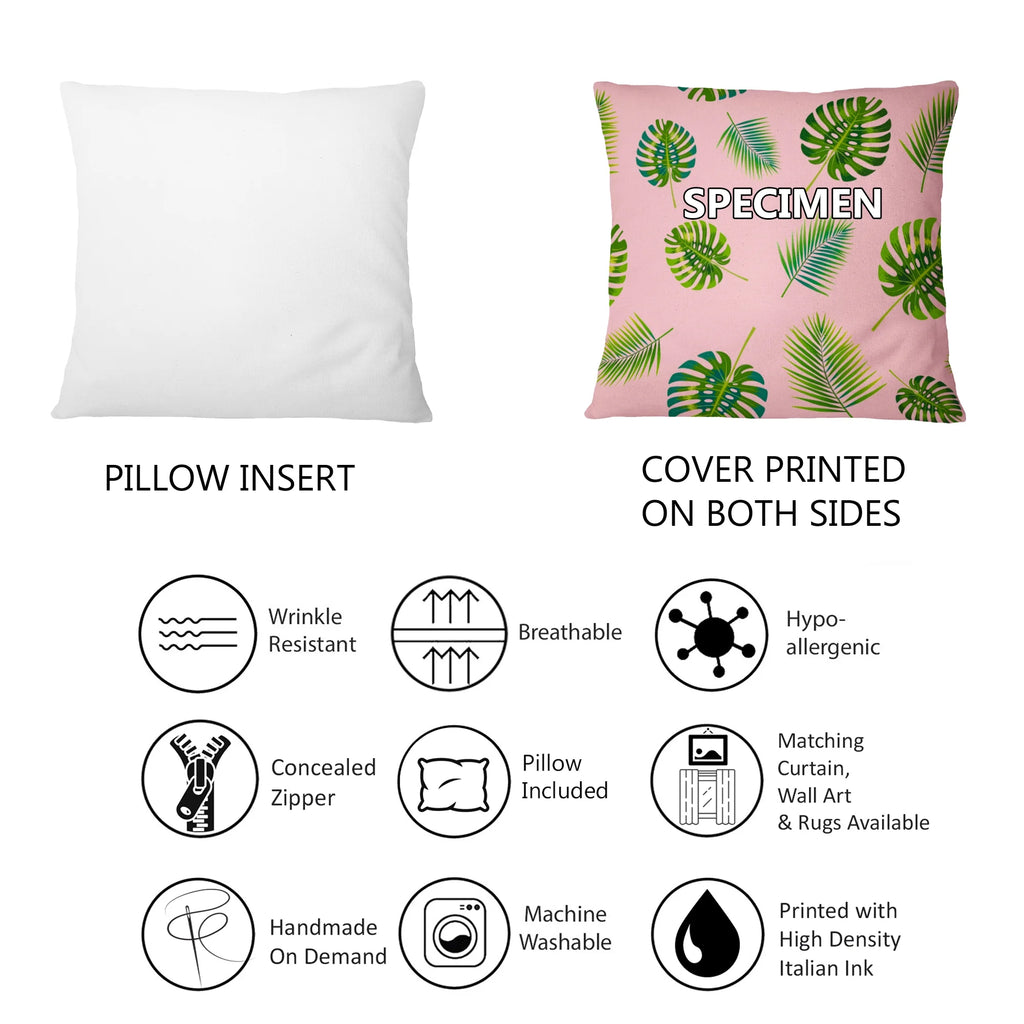 Floral Printed Throw Pillow Q135237