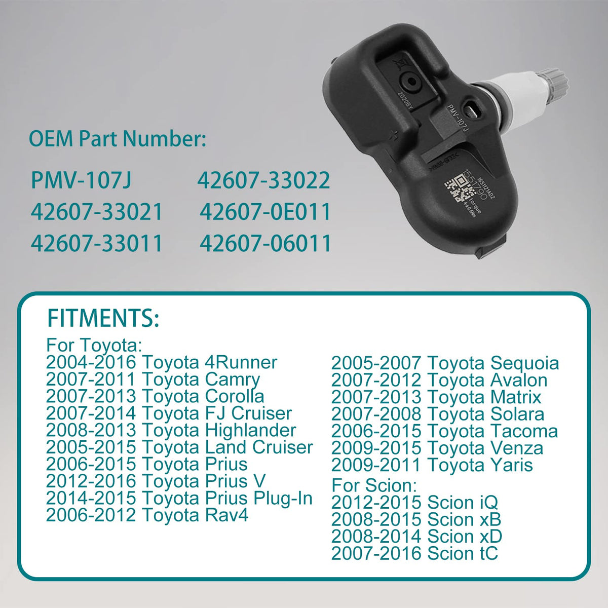 Tire Pressure Sensor 315MHz TPMS 4PCS I537210