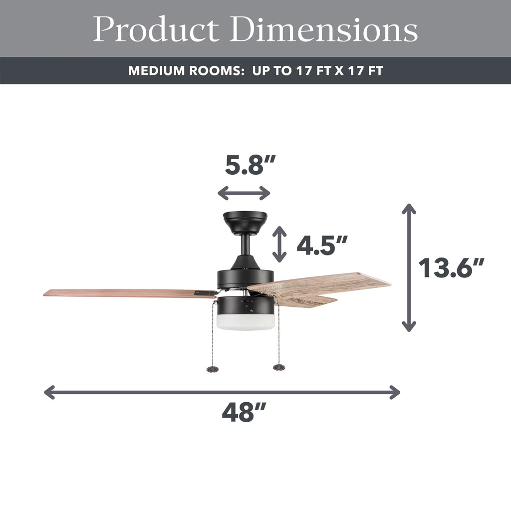 Bronze Indoor Ceiling Fan with Light Q287347
