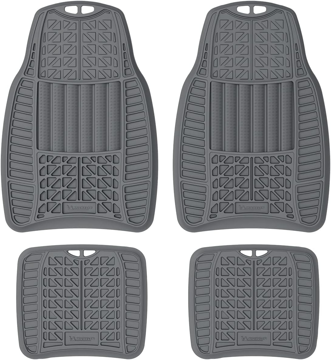 Gray 4pcs Rubber Floor Mats W6081