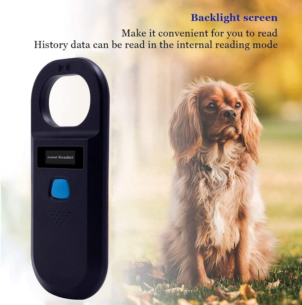 Handheld Pet Microchip Scanner 134.2kHz/125kHz RFID Reader Black L62721