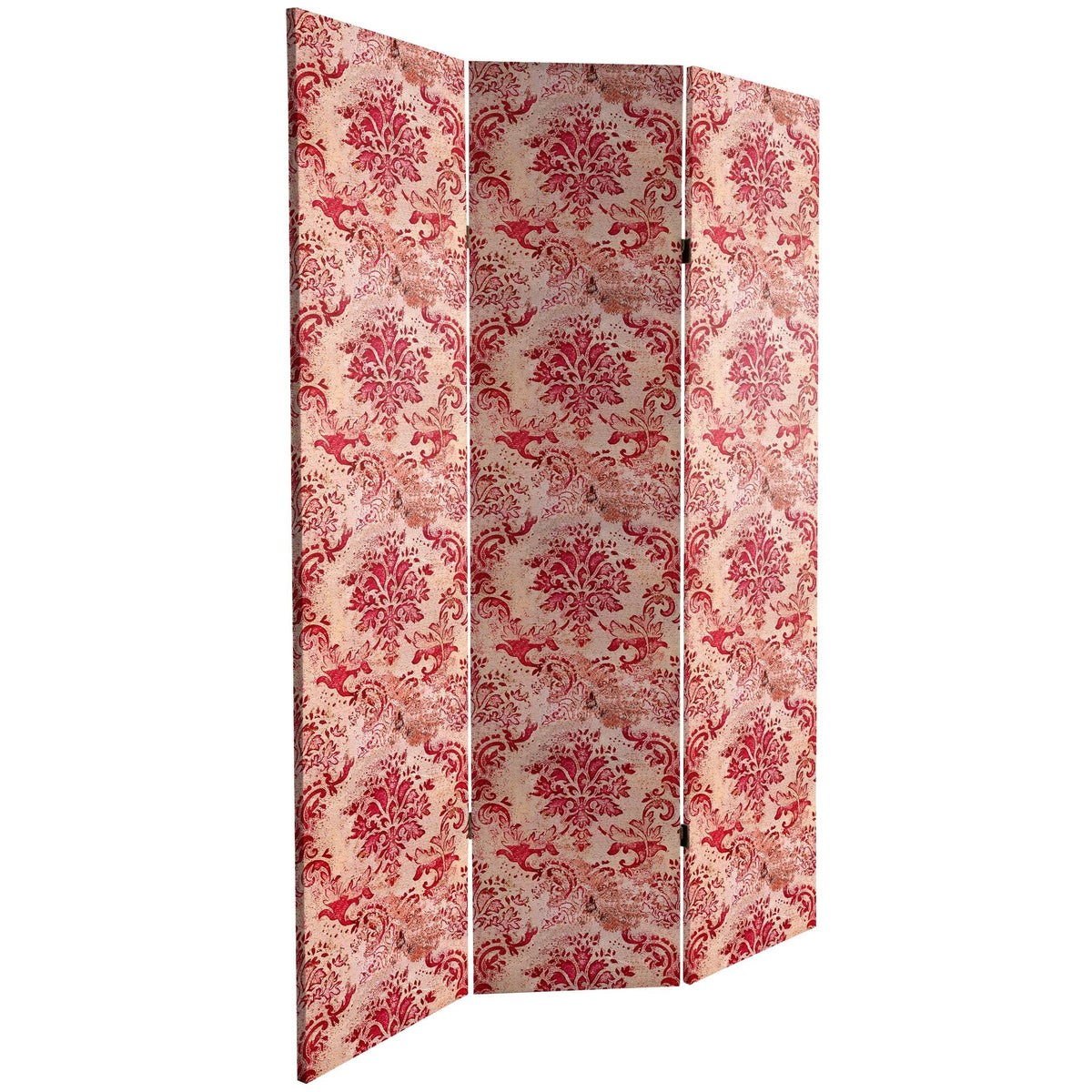 6 ft. Tall Aged Damask Canvas Room Divider B729188