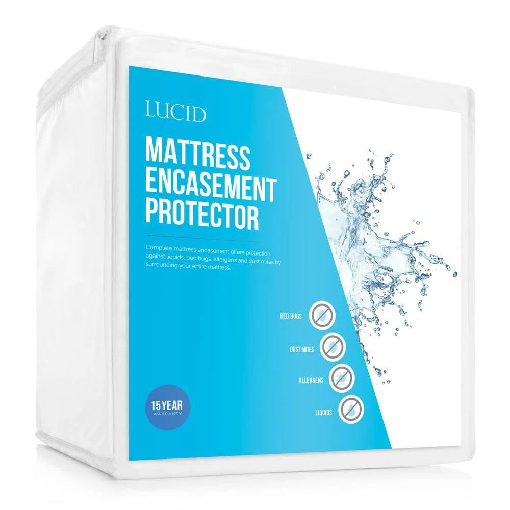 Queen Cotton Blend Waterproof Mattress Protector S7410