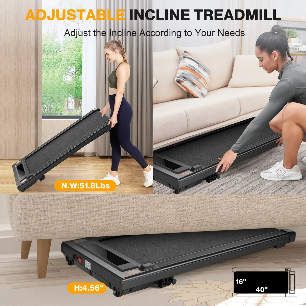 2.5HP Incline Compact Treadmill Q42556