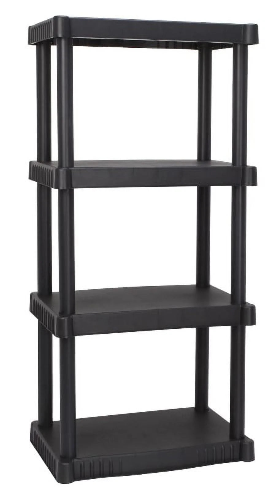 Plastic 4-Tier Storage Shelves Black A192