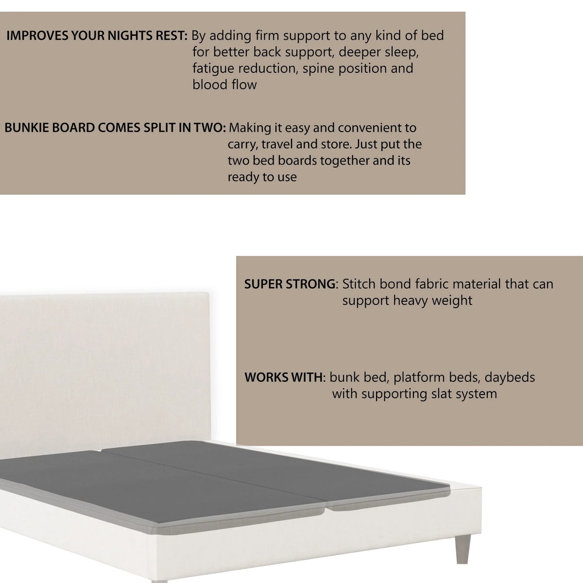1.5 Split Wood Bunkie Board F3332
