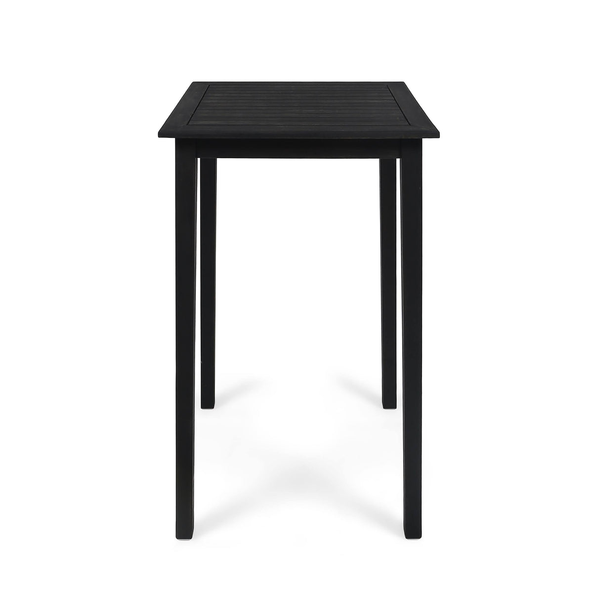 Acacia Wood Square Bar Table Dark Gray D84326