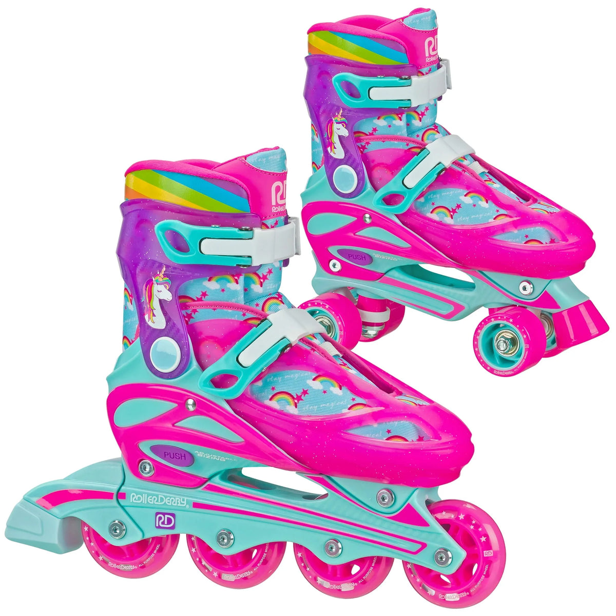Adjustable 2-in-1 Roller and Inline Skates B24105