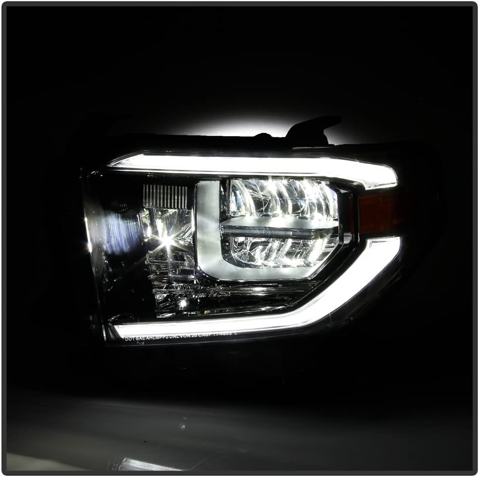 Smoked Chrome Housing LED Headlight Assembly Driver Side T882