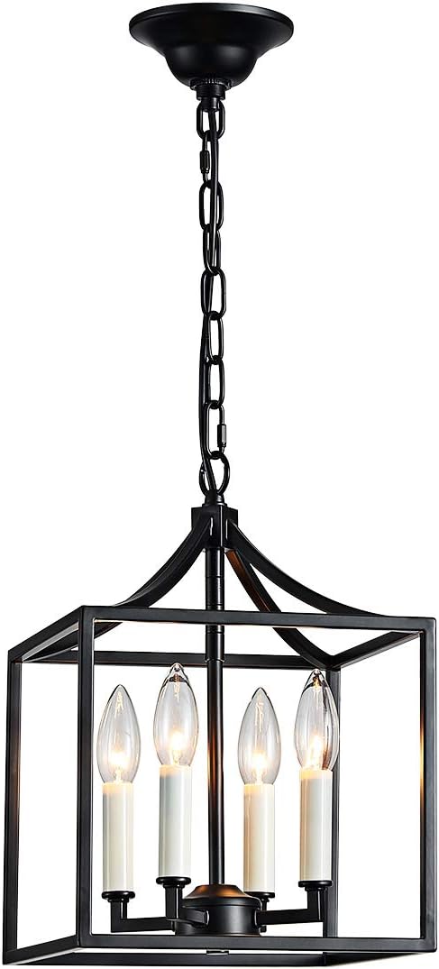 Lantern Pendant Light Iron Cage 1 E26 Bulbs Gold Plating X56307