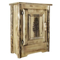 Accent Cabinet with Laser Engraved Pine Design C981463